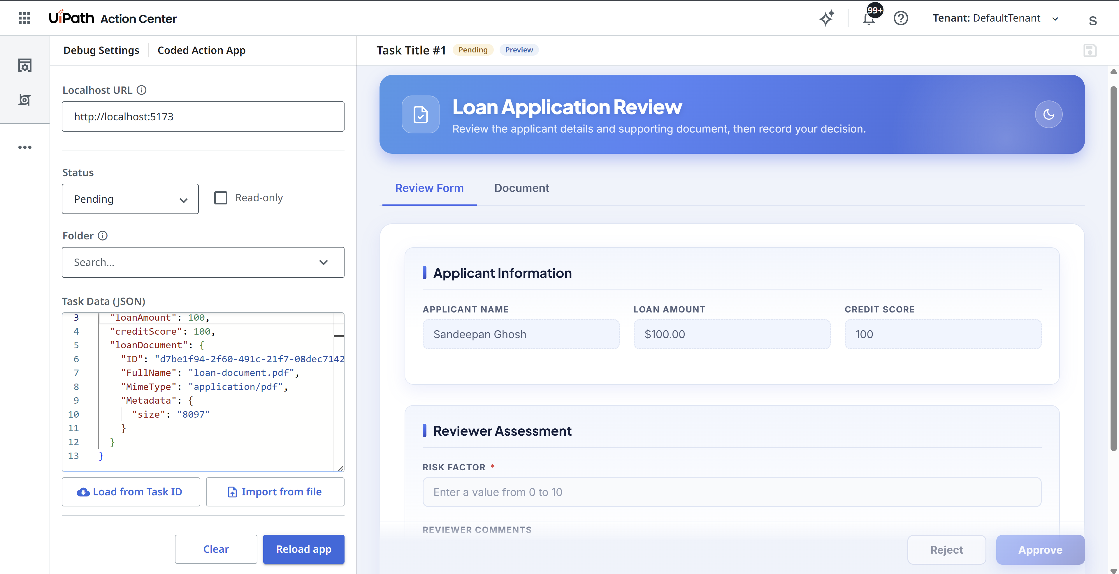 Coded Action App Local Development